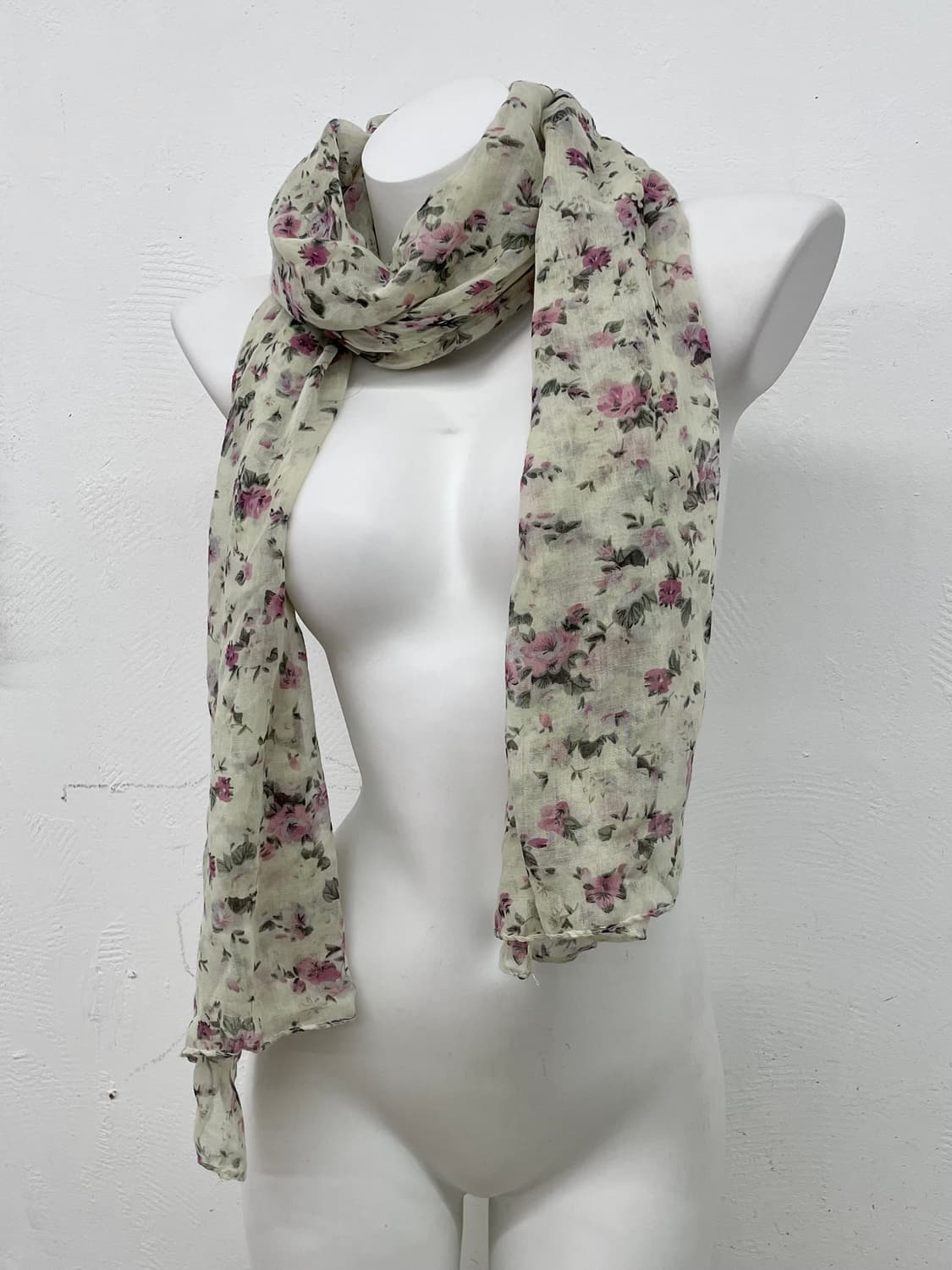 플로럴 쉬폰 머플러  상품이미지5