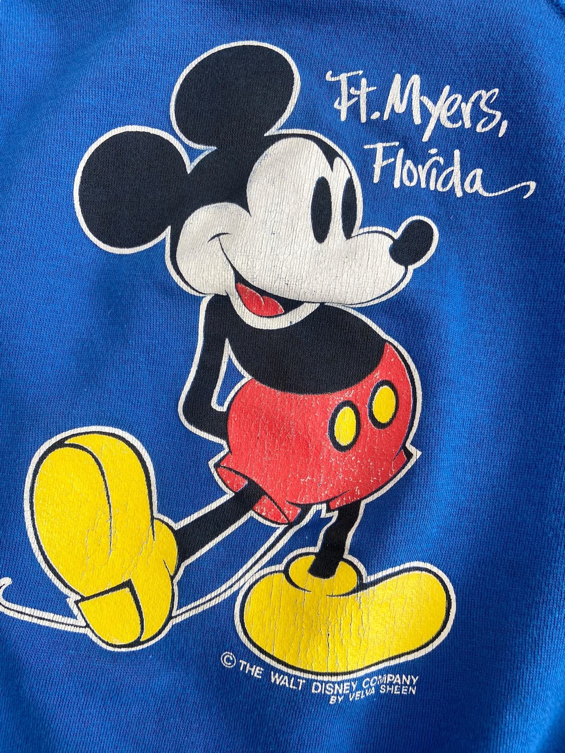 80's Velva Sheen 50/50 미키마우스 스웻셔츠 상품이미지4