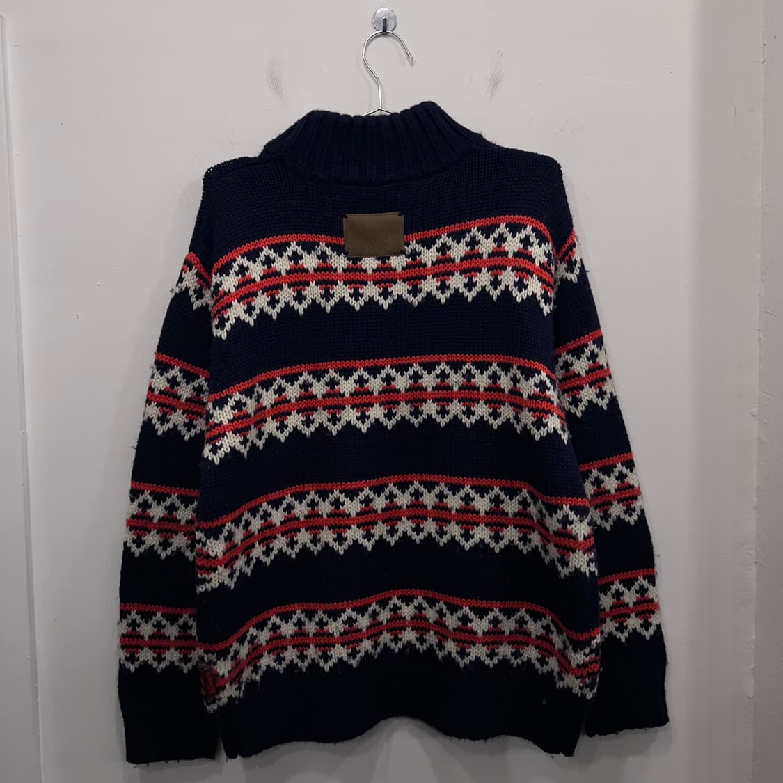 스맥스 노르딕 패턴 짜임 터틀넥 니트 스웨터 상품이미지5