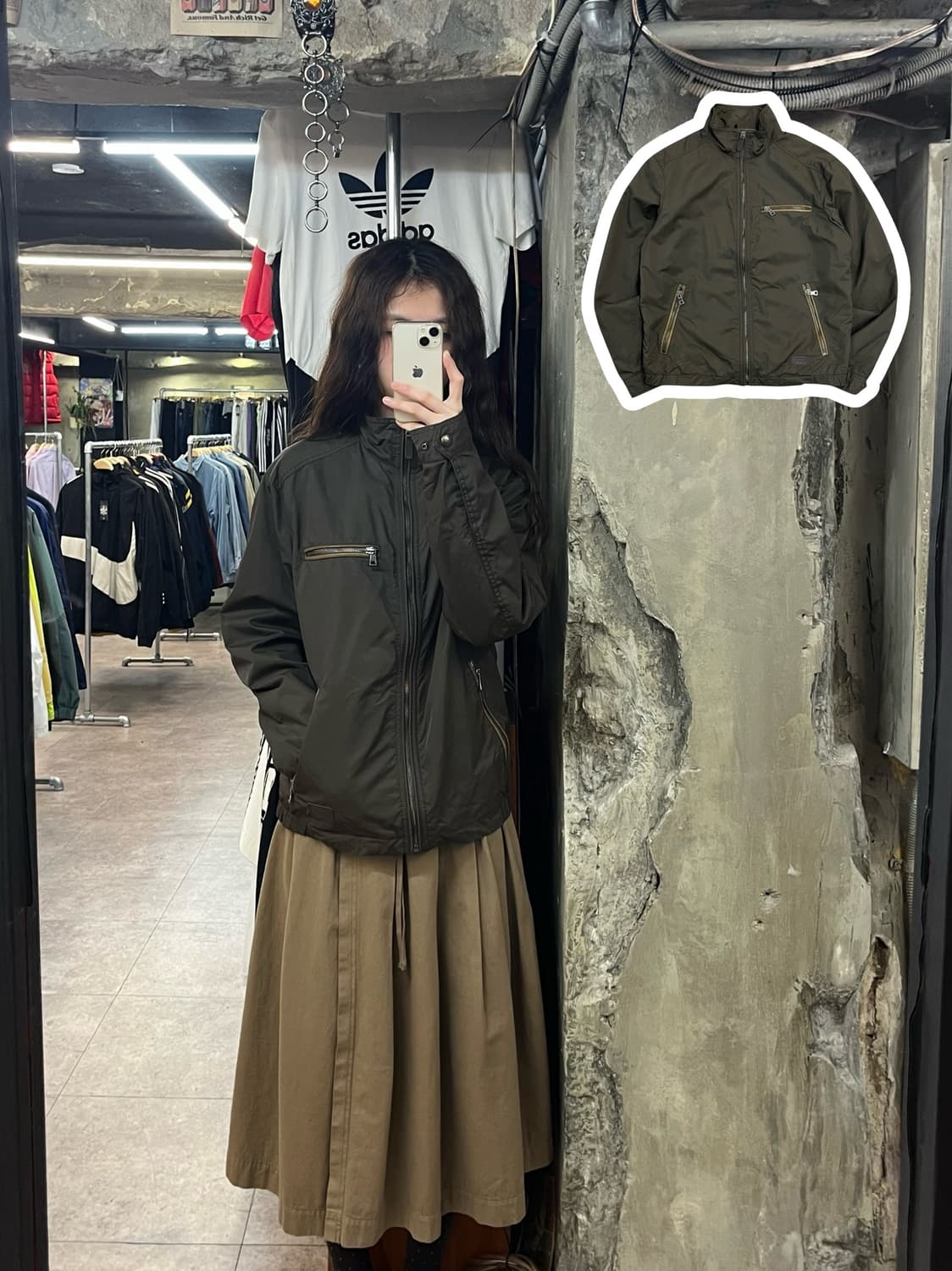 코치 헤링턴 집업 자켓 카키 S #csz2363 상품이미지1