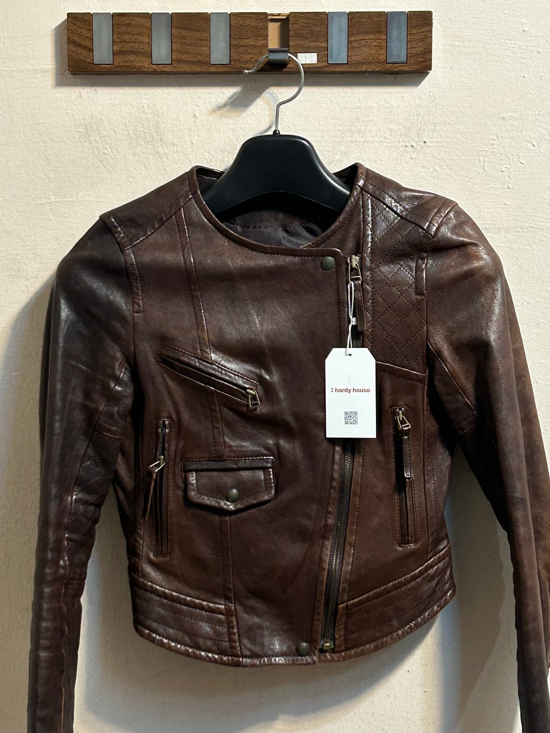 유즈드 레더 바이커 자켓 상품이미지2