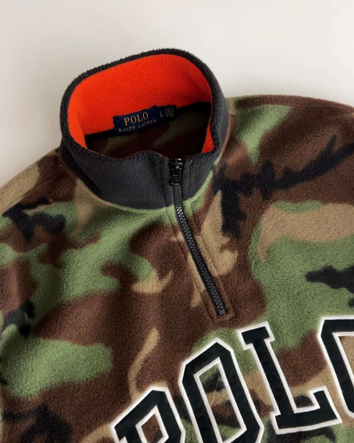 폴로 랄프로렌 카모 플리스 반집업 L 상품이미지4