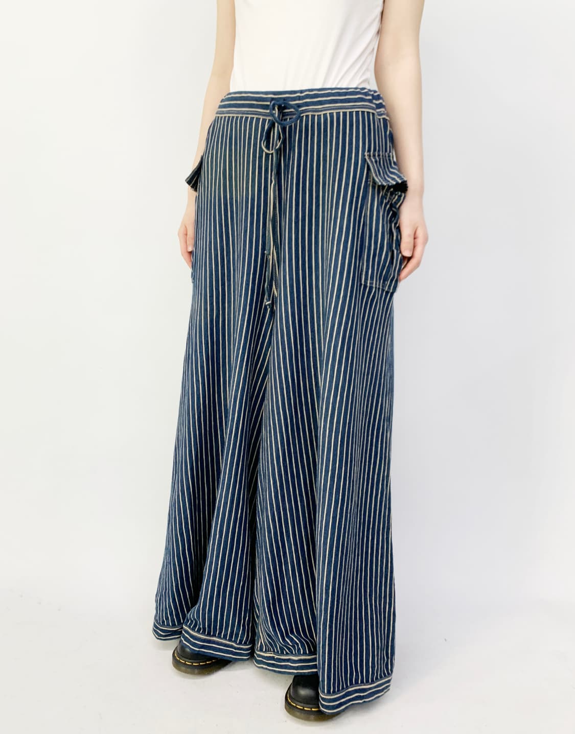 45rpm 인디고 스트라이프 팬츠 상품이미지2