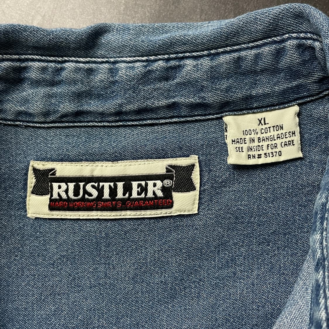 RUSTLER 빈티지 더블 체스트 포켓 데님셔츠 상품이미지10