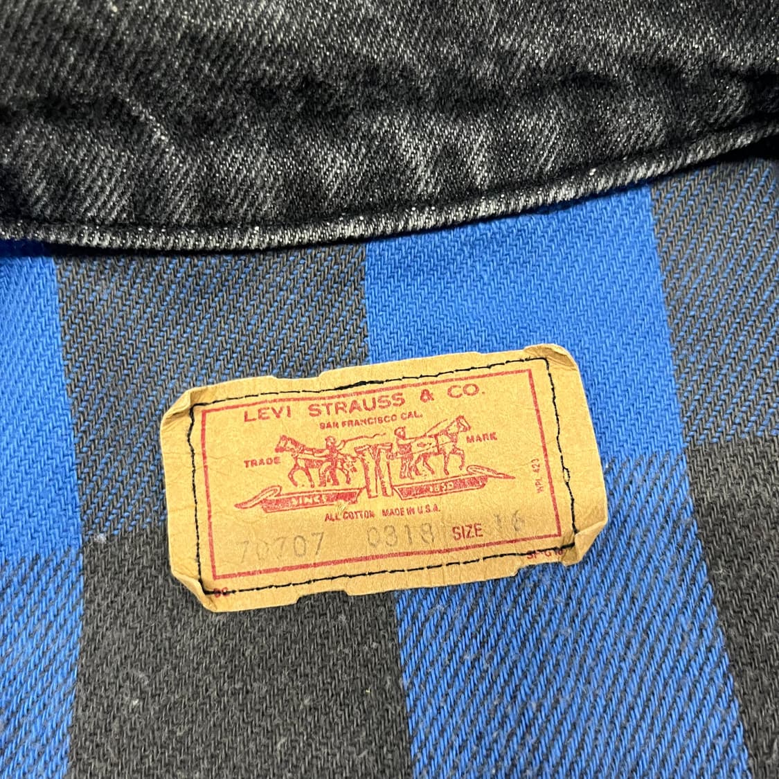 80s USA Levis 데님 트러커 자켓 (90) 상품이미지6
