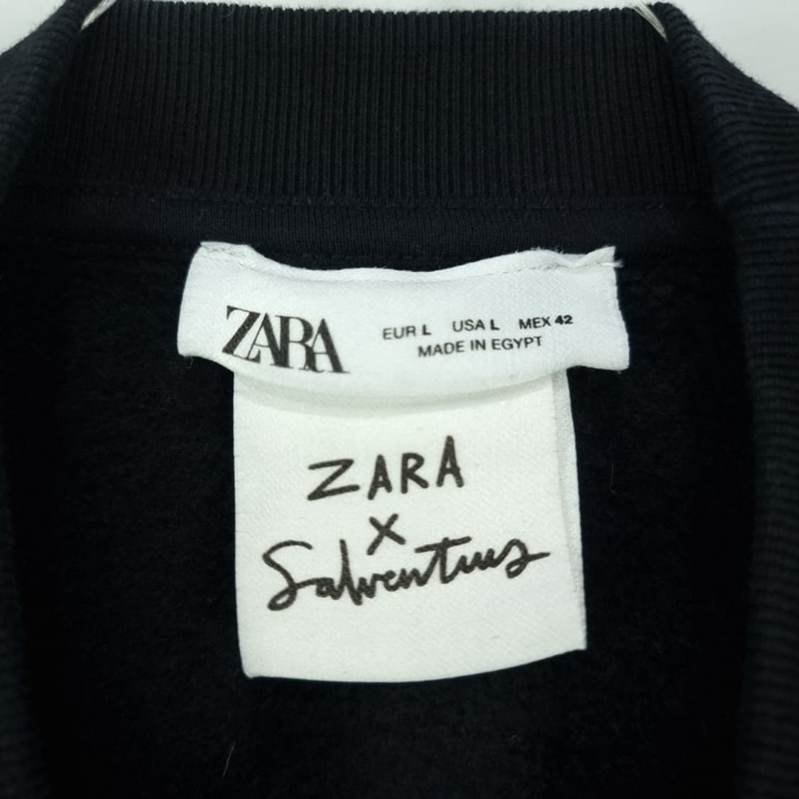 [자라] 그래픽 프린팅 오버핏 맨투맨 블랙 M18656 상품이미지7