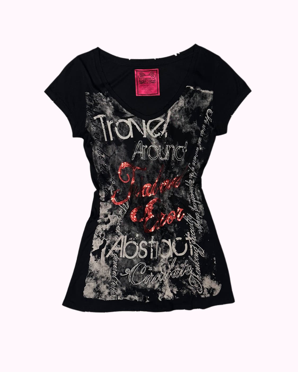 JANISS damaged grunge printing t-shirt 상품이미지1