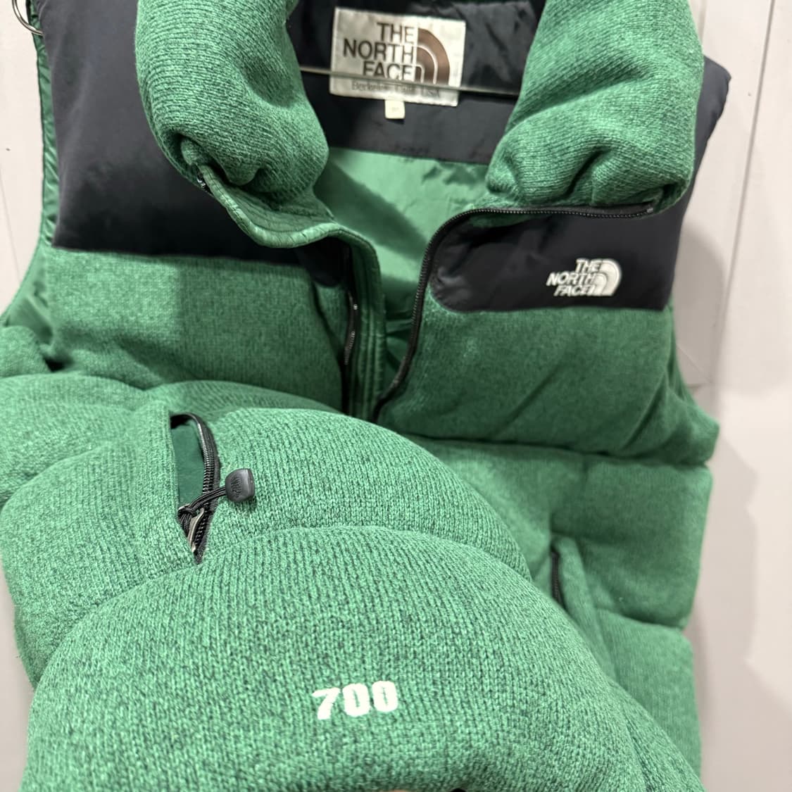 90 노스페이스 700 눕시 니트 패딩 베스트 조끼 상품이미지4