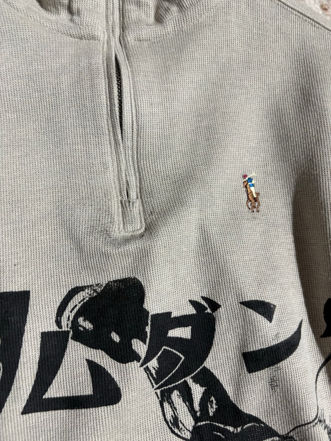 폴로 랄프로렌 슬램덩크 커스텀 반집업 니트 상품이미지3