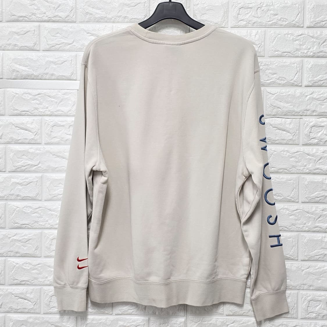 택포// 나이키 스우시 맨투맨 XL 아이보리 상품이미지4