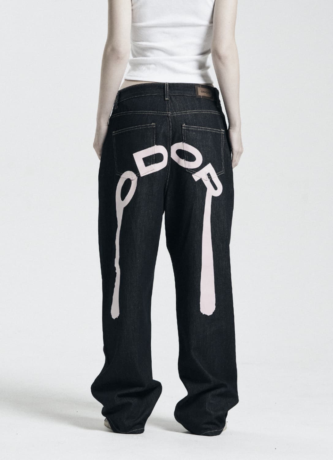 오도어 Logo drop denim in pink 상품이미지1