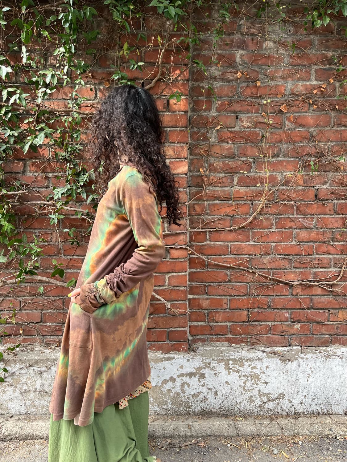 히피 타이다이 면 후드 가디건 상품이미지4