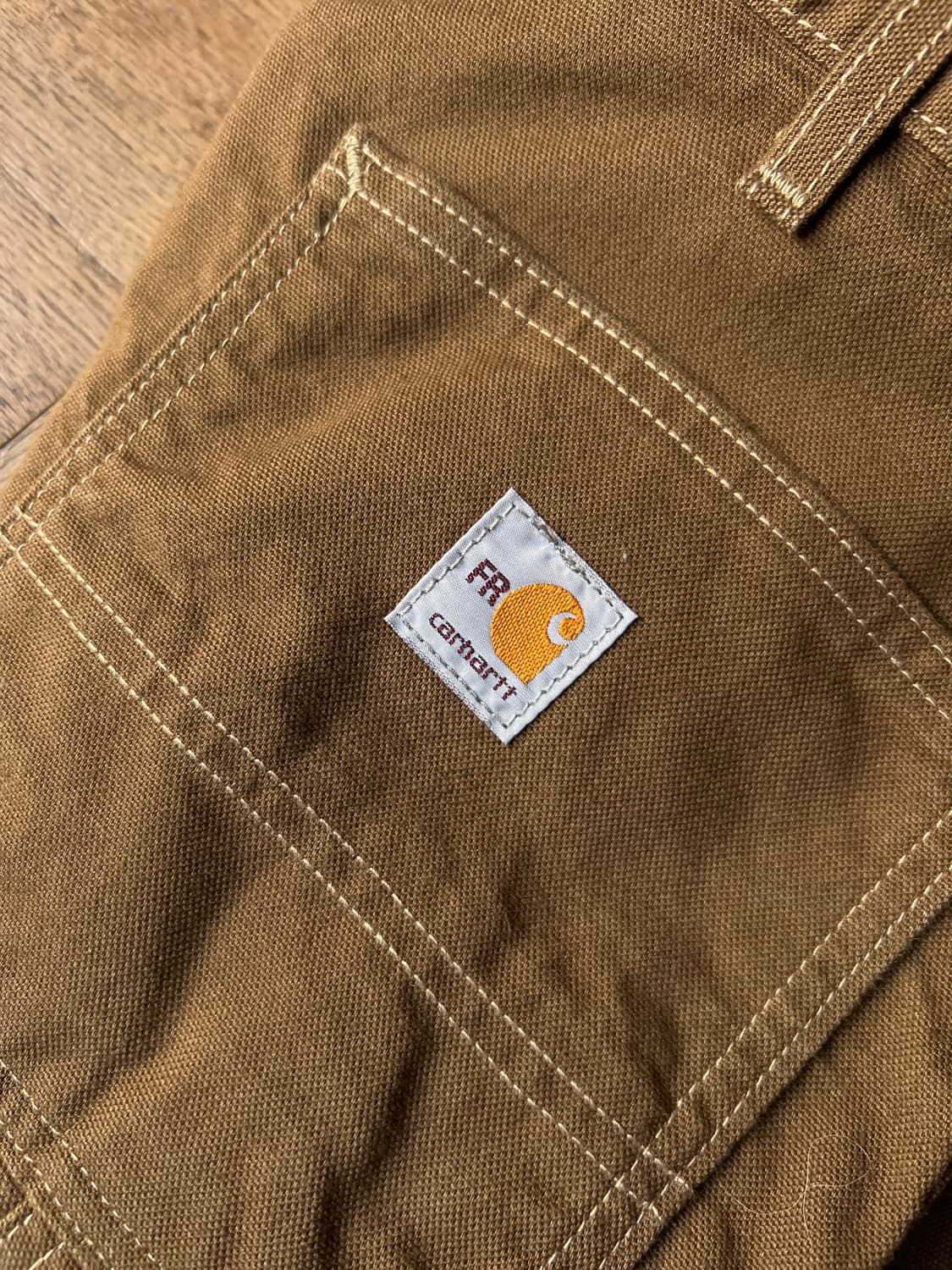 [35]칼하트FR 빈티지 브라운 싱글니 워크팬츠 상품이미지7