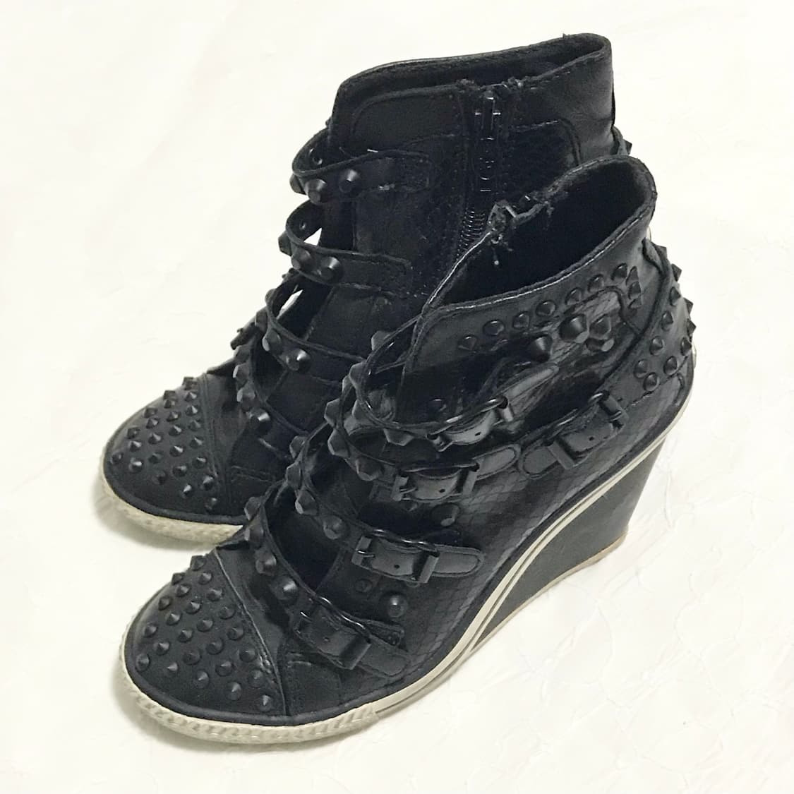 택포•아쉬 ash 스터드 웨지힐 스니커즈 36 상품이미지1