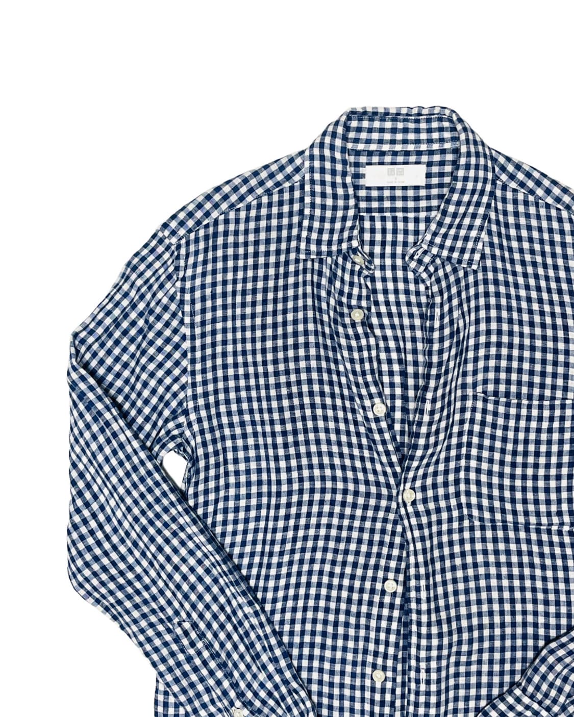 Uniqlo blue linen shirt 상품이미지3