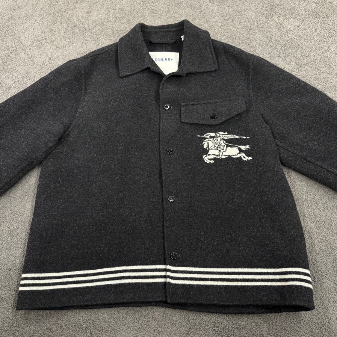 [정품/XL] 버버리 EKD 울 오버셔츠 자켓 c1 상품이미지3