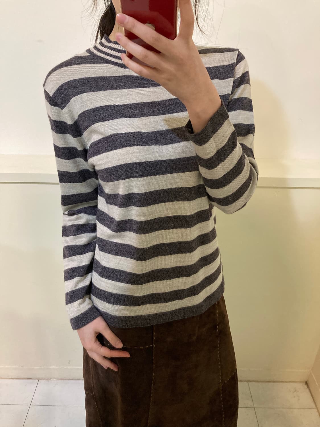 울 30% 베이직 꾸안꾸 스트라이프 니트 상품이미지9