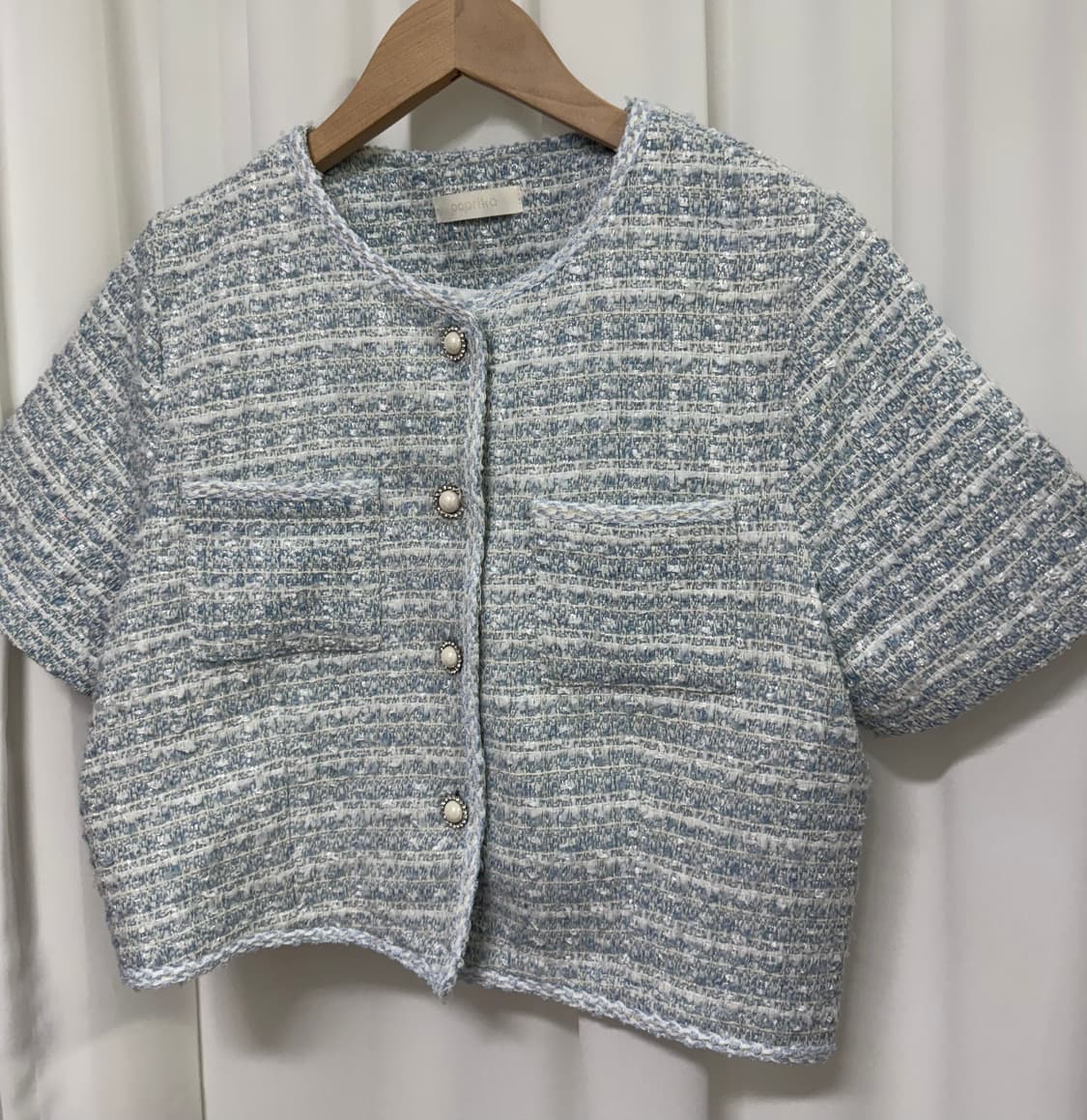 파프리카 반팔 트위드 자켓 상품이미지3