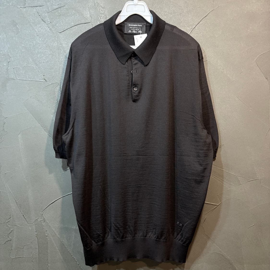 [58] Ermenegildo zegna 제냐 반팔 카라 니트 상품이미지1