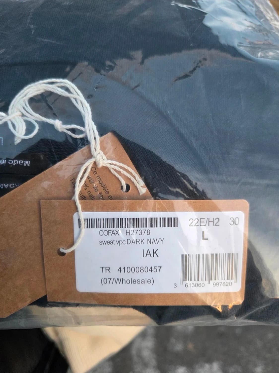 (새상품)아페쎄 APC V.P.C. 로고 맨투맨 XL, L 상품이미지4