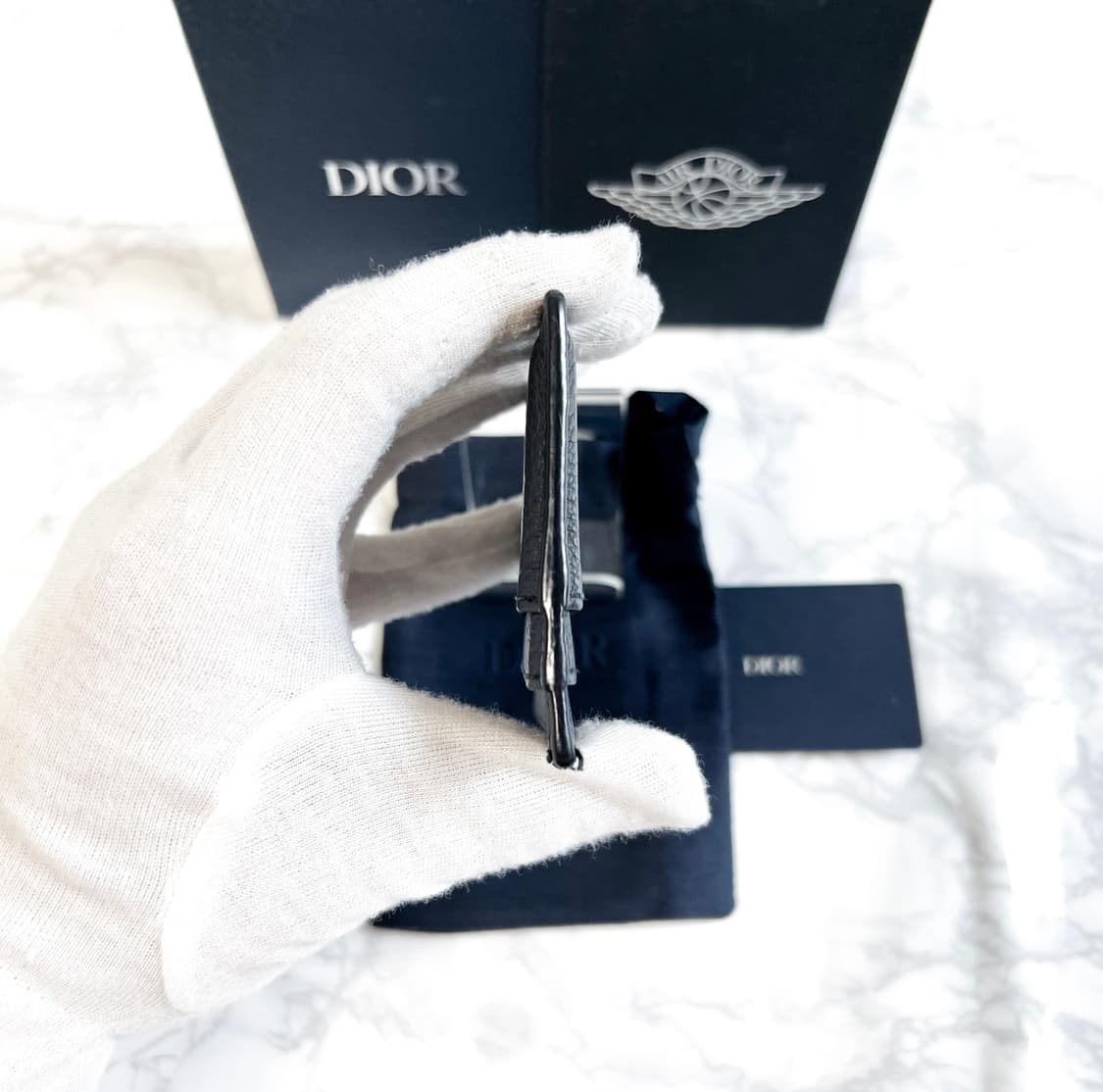 디올 X 에어 조던 윙스 카드지갑 블루 멀티 상품이미지7