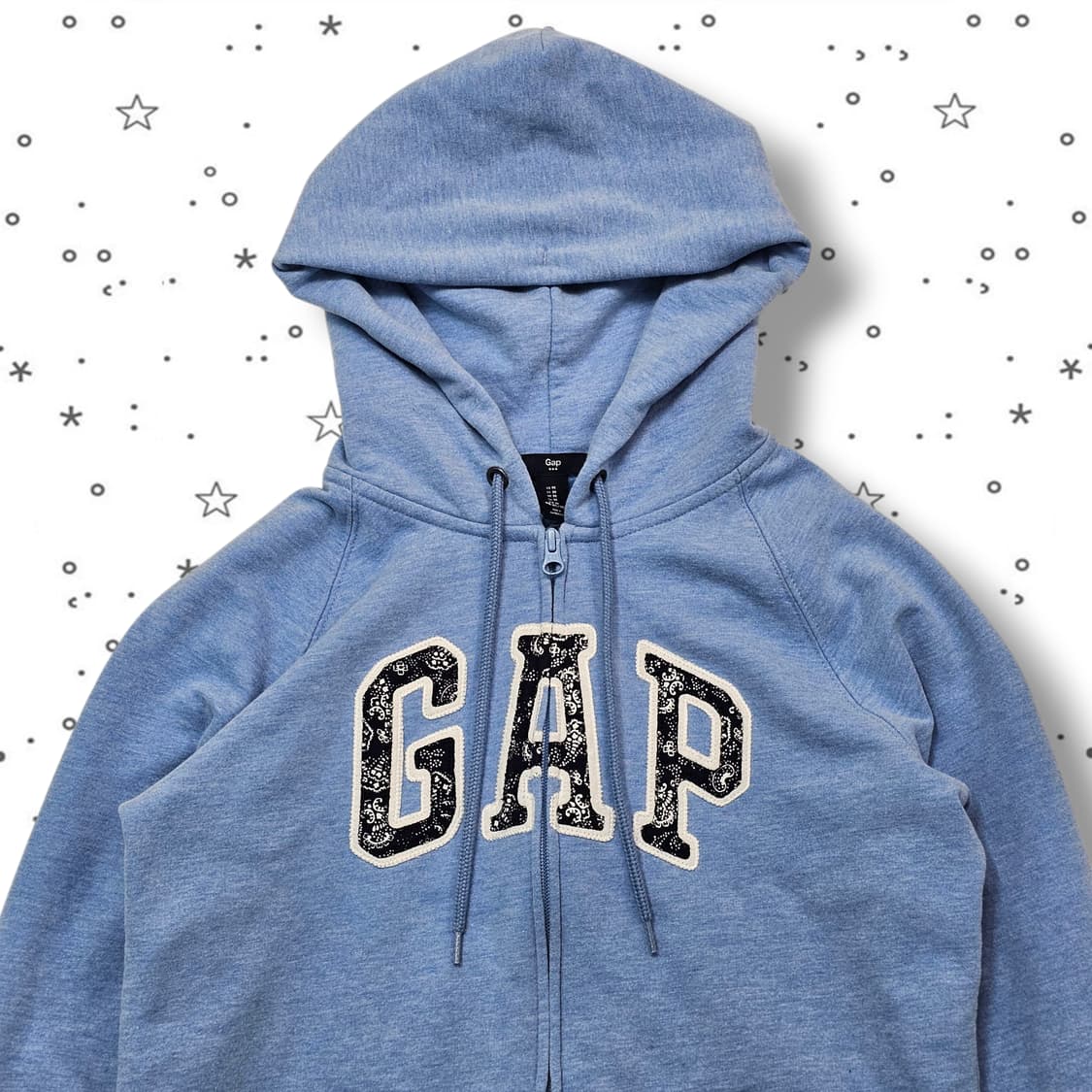 M GAP GIRLS 갭 페이즐리 후드집업 스카이블루 상품이미지2