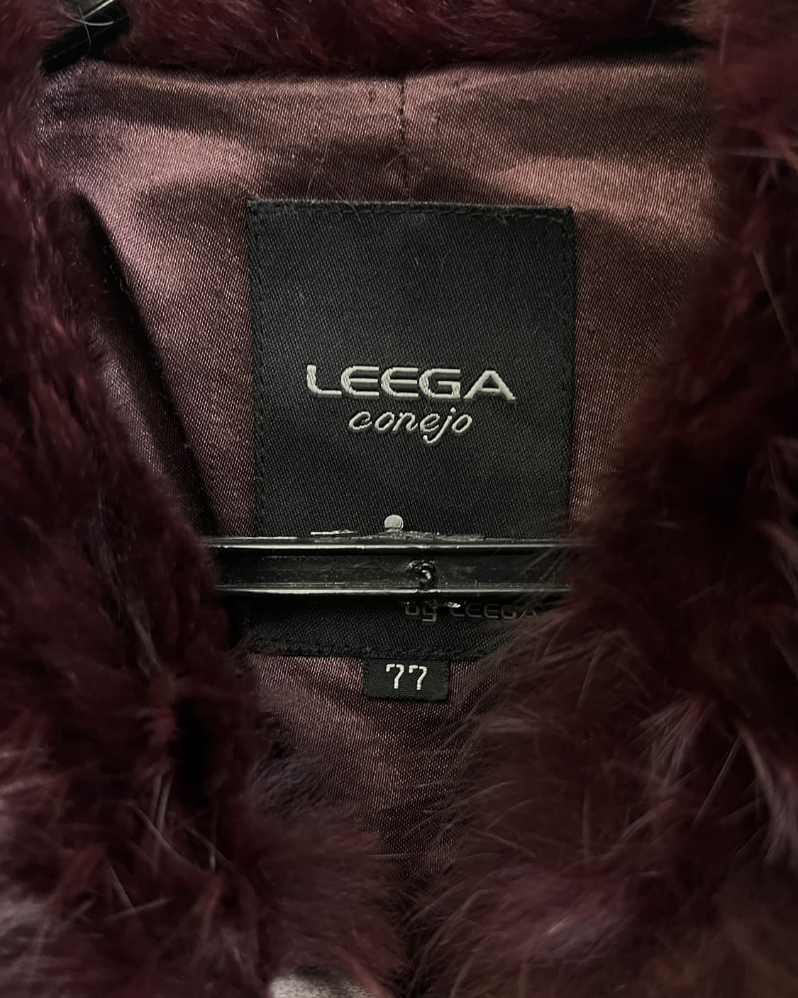 올드 빈티지 버건디 리얼 래빗 퍼 레더 자켓 상품이미지8