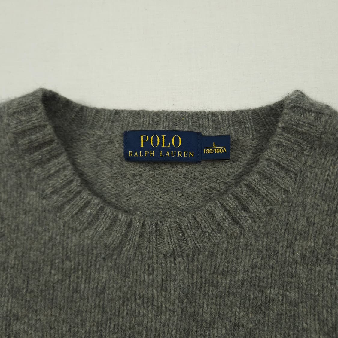 L(100)폴로 랄프로렌 크루넥 울니트 차콜 상품이미지4
