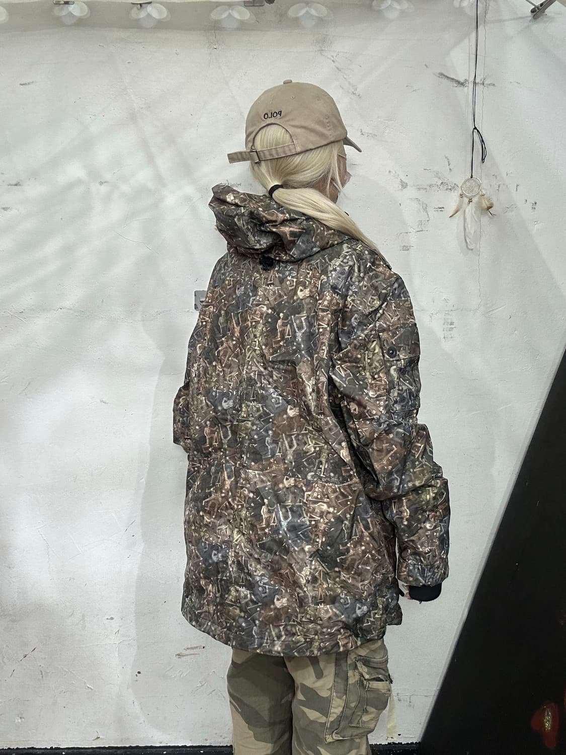 Westbeach 카모 패턴 고프코어 바람막이 후드 자켓 점퍼 L 상품이미지3