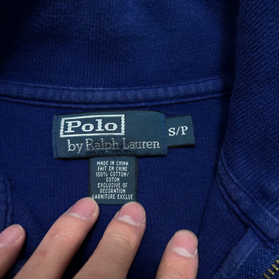 폴로 랄프로렌 스몰포니 하이넥 반집업 니트 [블루] S/90 상품이미지5