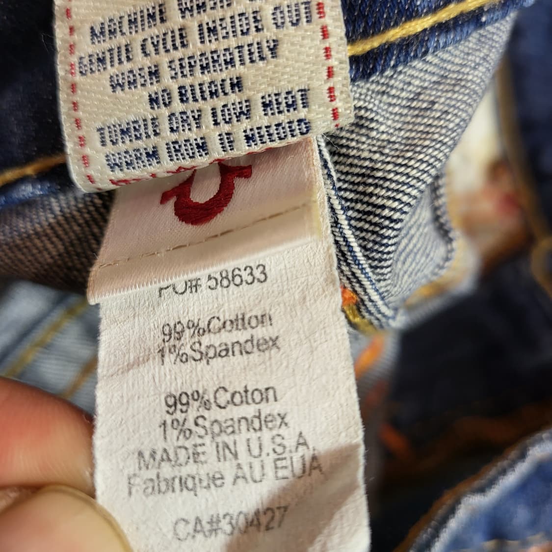 트루릴리젼 청바지 부츠컷 (30) made in USA 상품이미지9