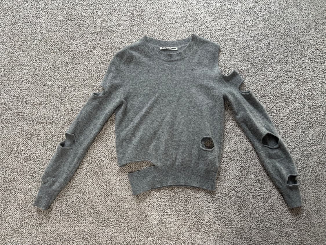 더오픈프로덕트 니트 그레이 상품이미지1