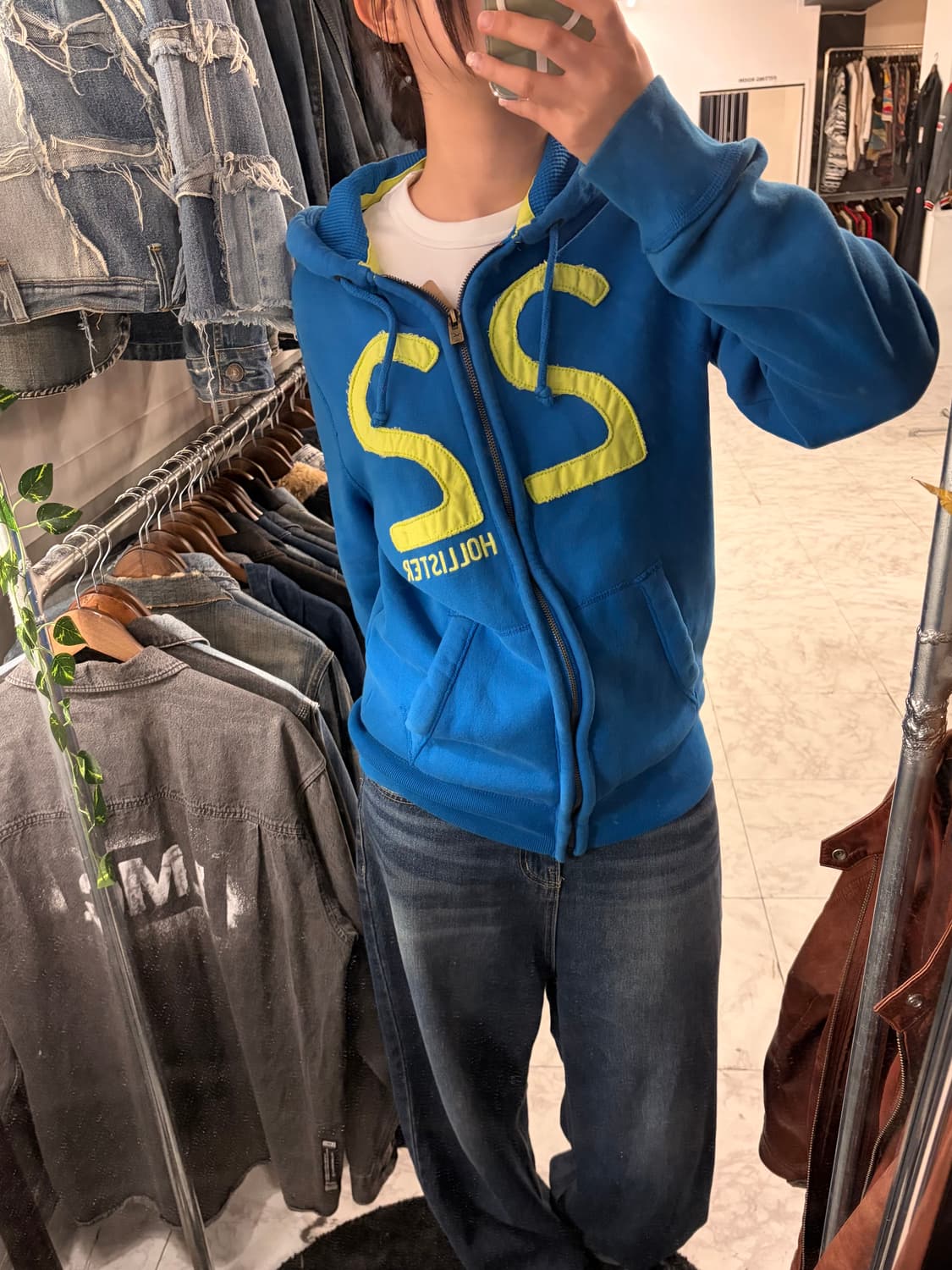 (정품/M)홀리스터 후드집업 블루 a1 상품이미지1