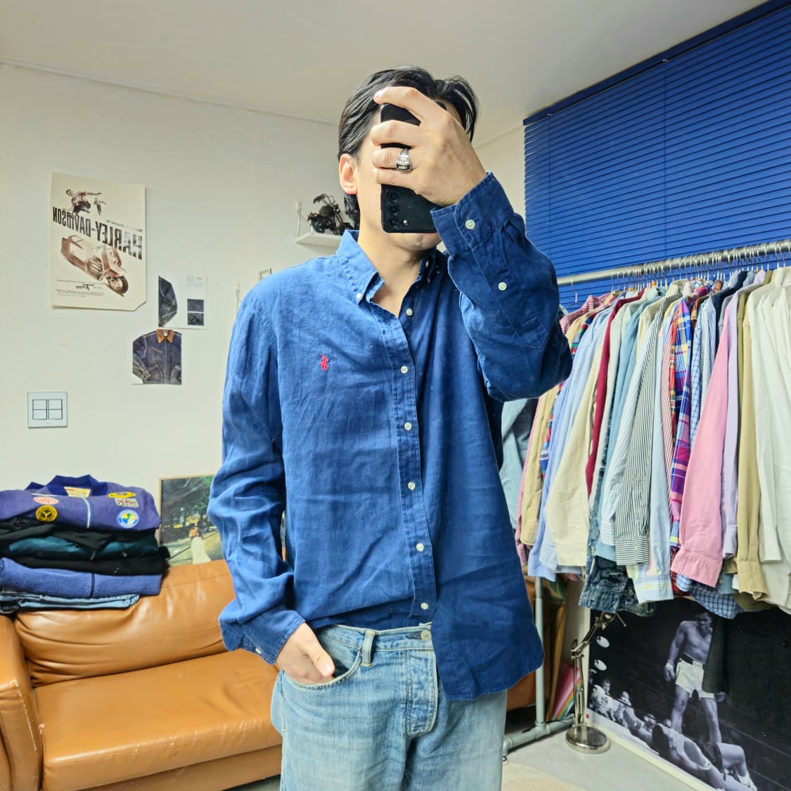 폴로 랄프로렌 린넨 셔츠 남방 L N1195 상품이미지2