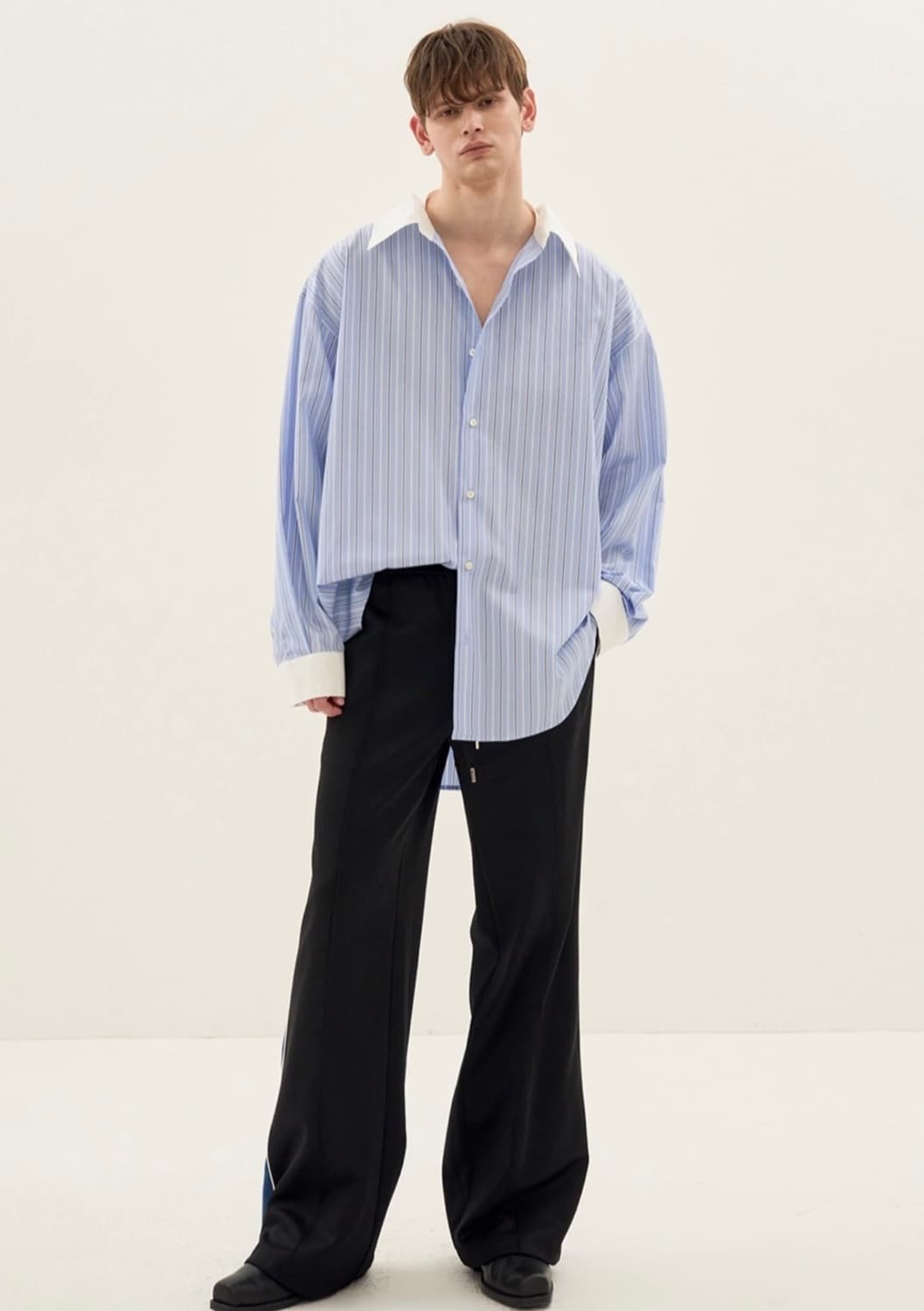 시스템옴므 23fw 파리컬렉션 버티컬 스트라이프 셔츠 상품이미지2