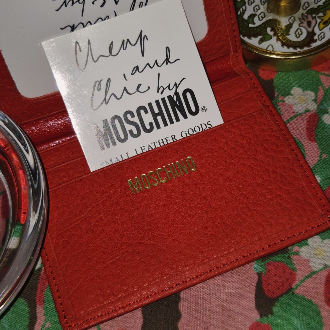 90s 이탈리아 모스키노 하트 레더 반지갑 상품이미지8