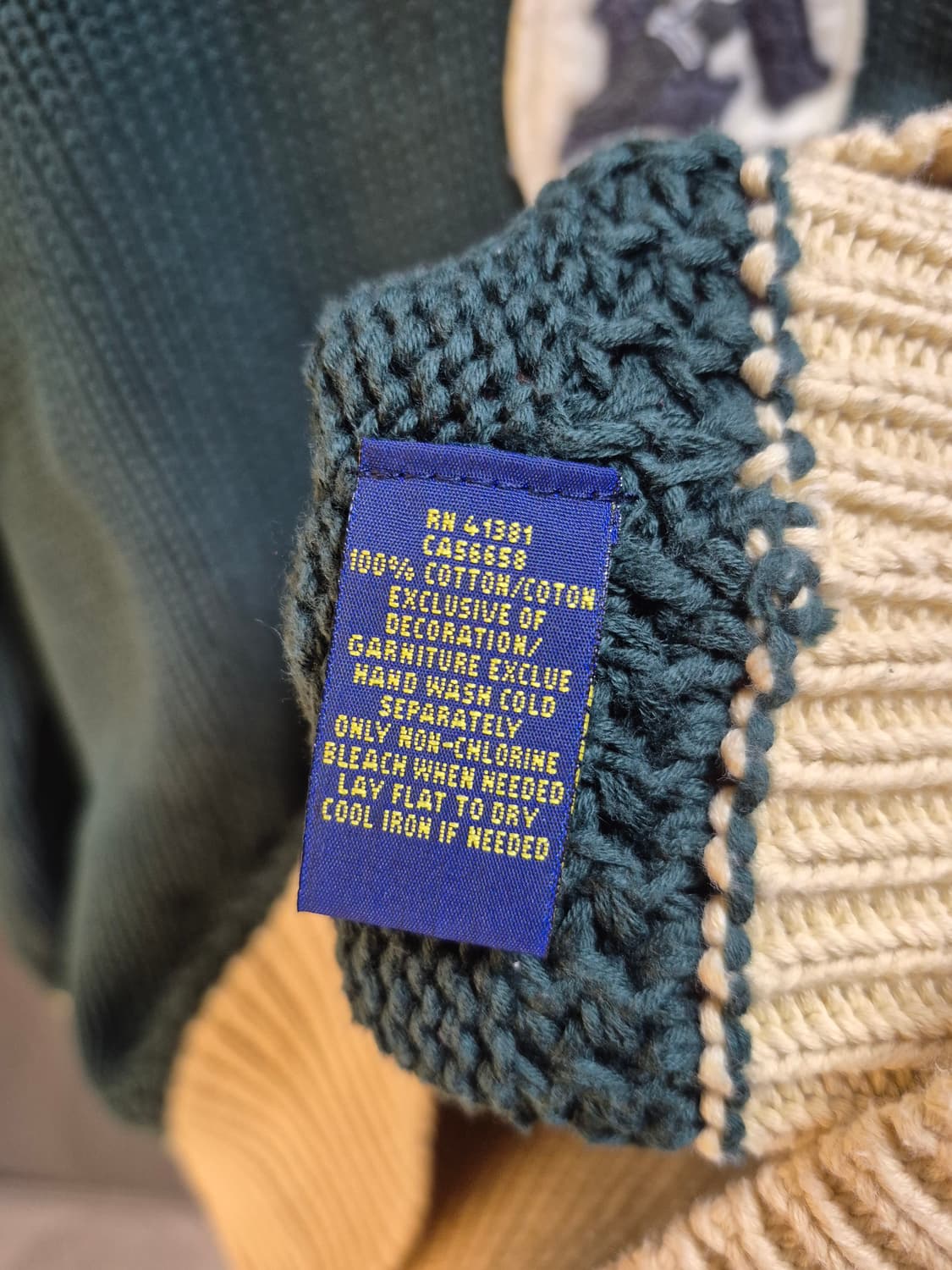 폴로 랄프로렌 R 윙 실드 패치 숄카라 스웨터 S 상품이미지6