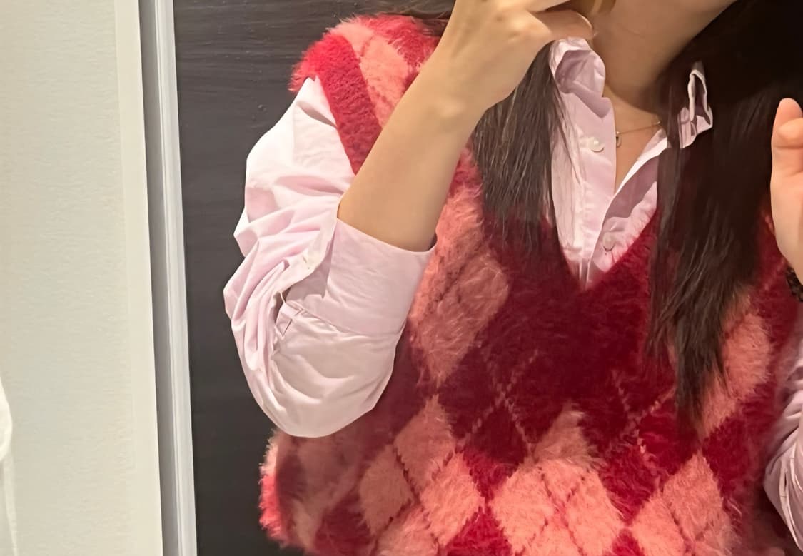 보카바카 아가일 니트 (한선화 착용) 상품이미지4