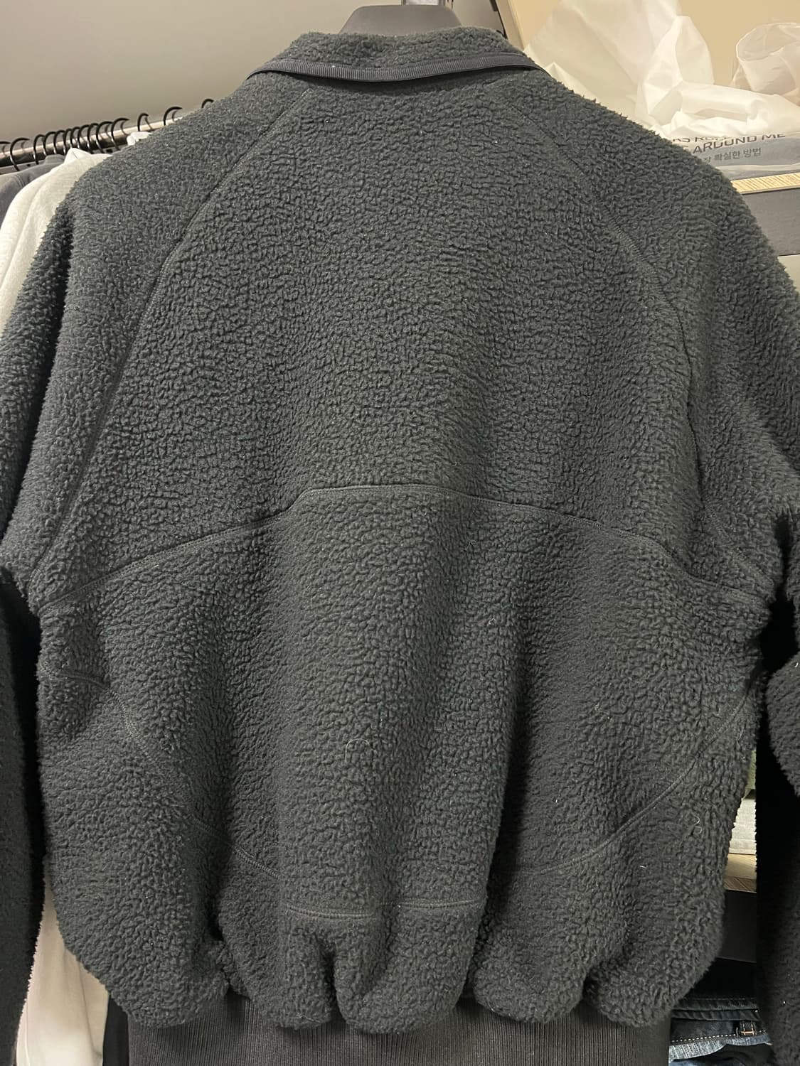 코이세이오 ROUND COLLAR FLEECE JACKET BLACK 상품이미지4