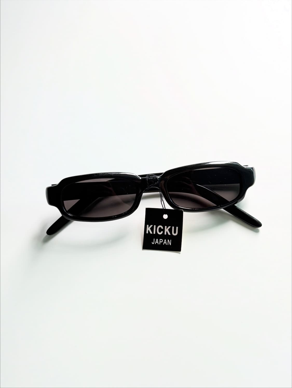 90s KICKU JAPAN 블랙 스퀘어 뿔테 빈티지 틴트 안경 상품이미지1
