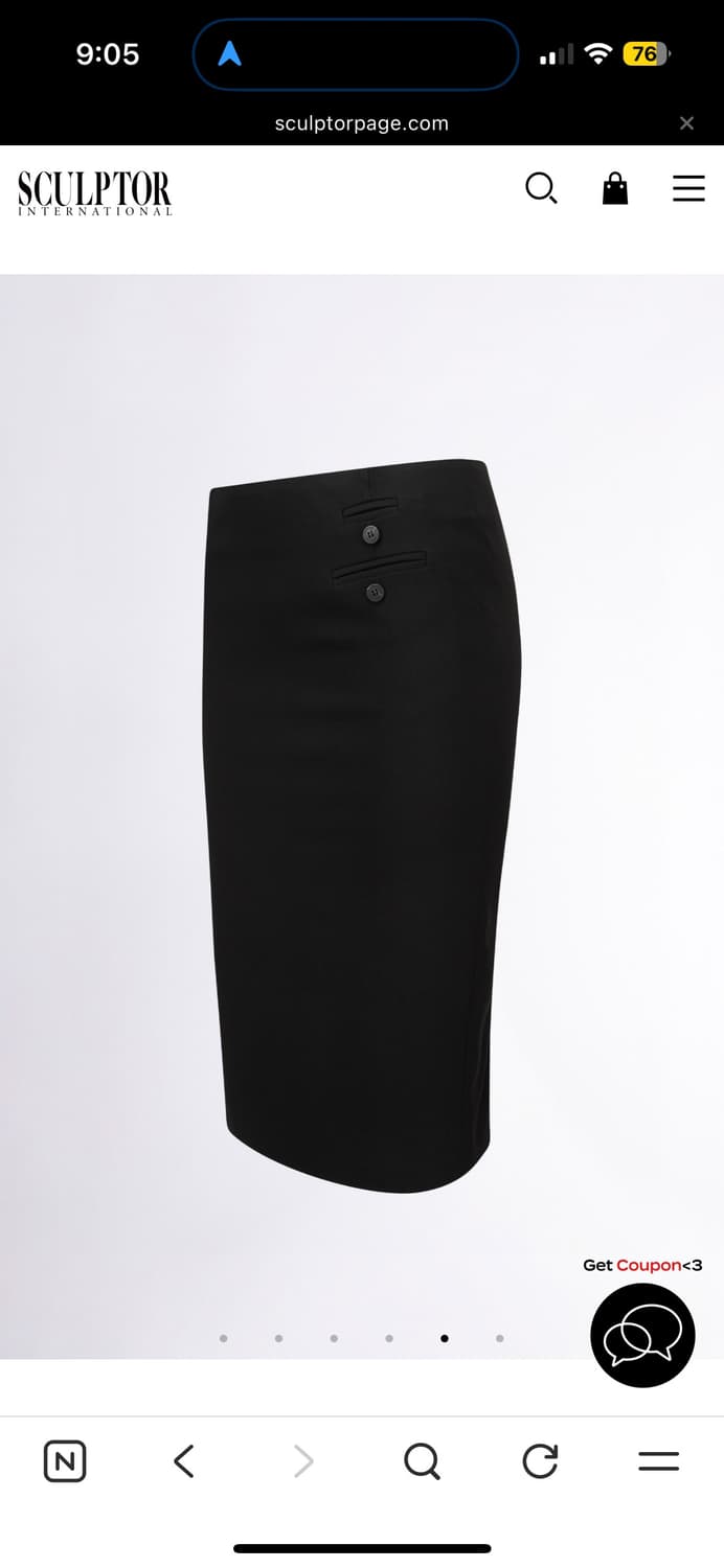 sculptor Tailored Wool Skirt Black 상품이미지5