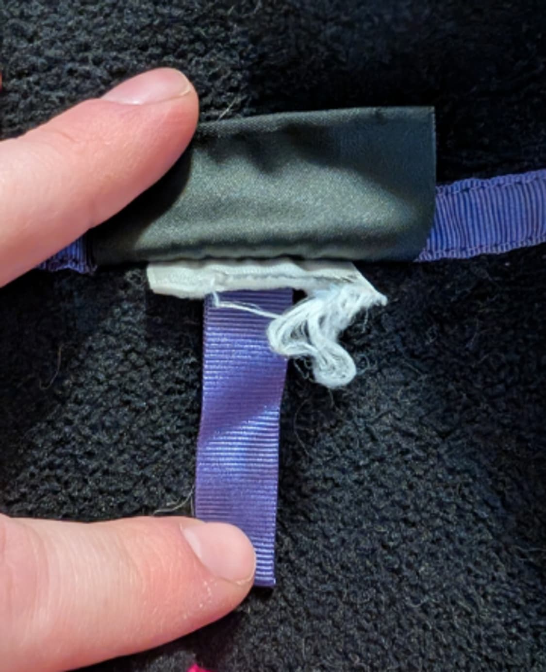 파타고니아 신칠라 스냅 플리스 풀오버 여성용 XL 블랙 핑크 트림 상품이미지7