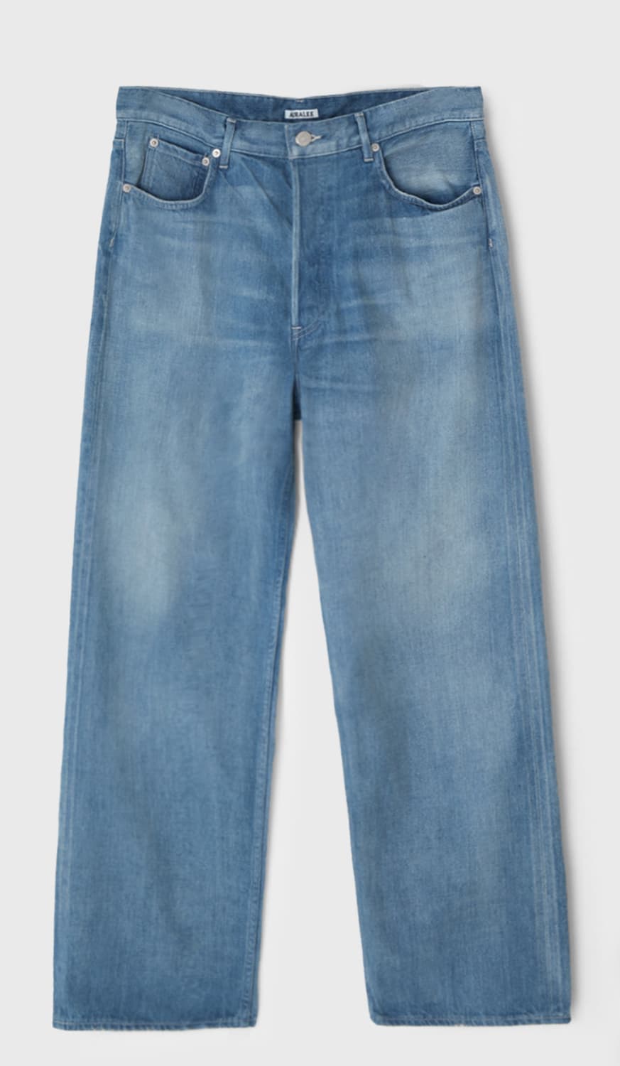 오라리 25ss 셀비지 라이트인디고 와이드 데님팬츠 상품이미지2