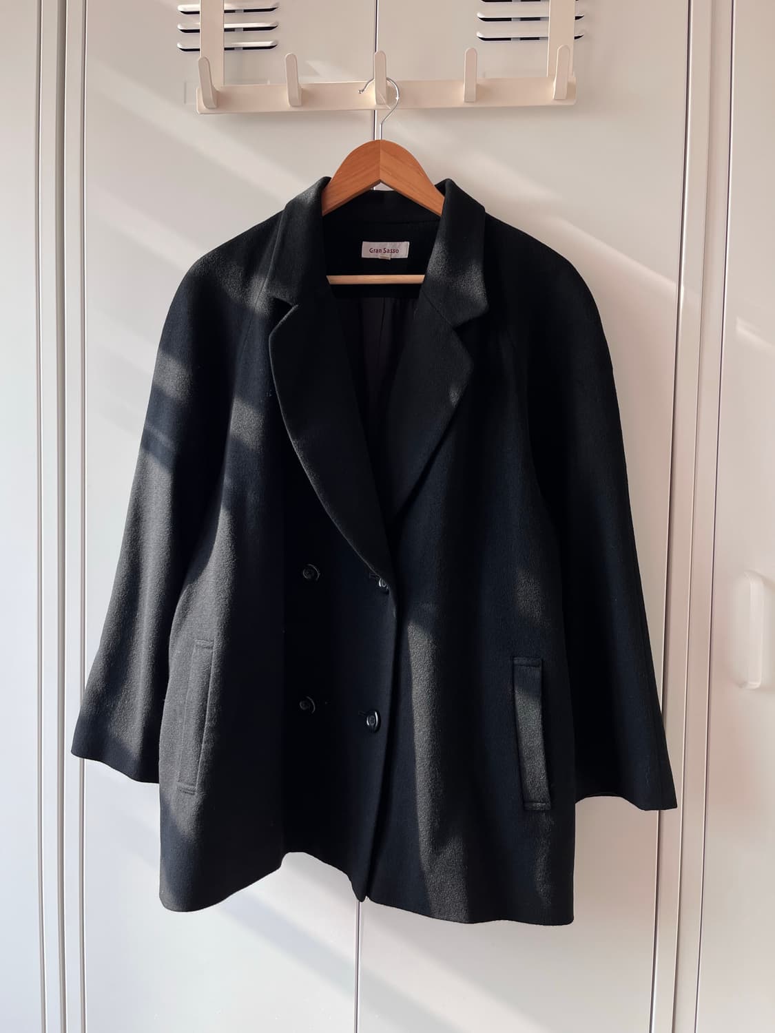 Gran sasso 그랑사쏘 오버핏 더블버튼 울 롱코트 상품이미지4