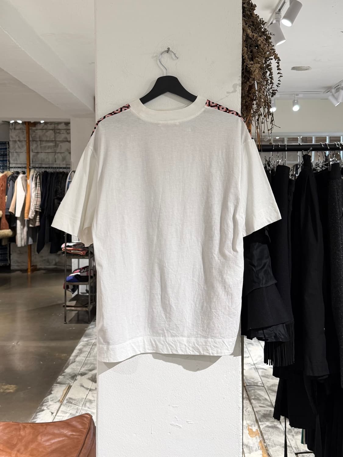 마르니 화이트 패턴 실크 코튼 혼방 티셔츠 상품이미지6