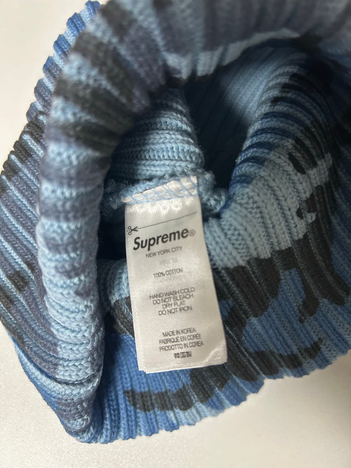 (정품)26SS 슈프림 블루 카모 비니 상품이미지3