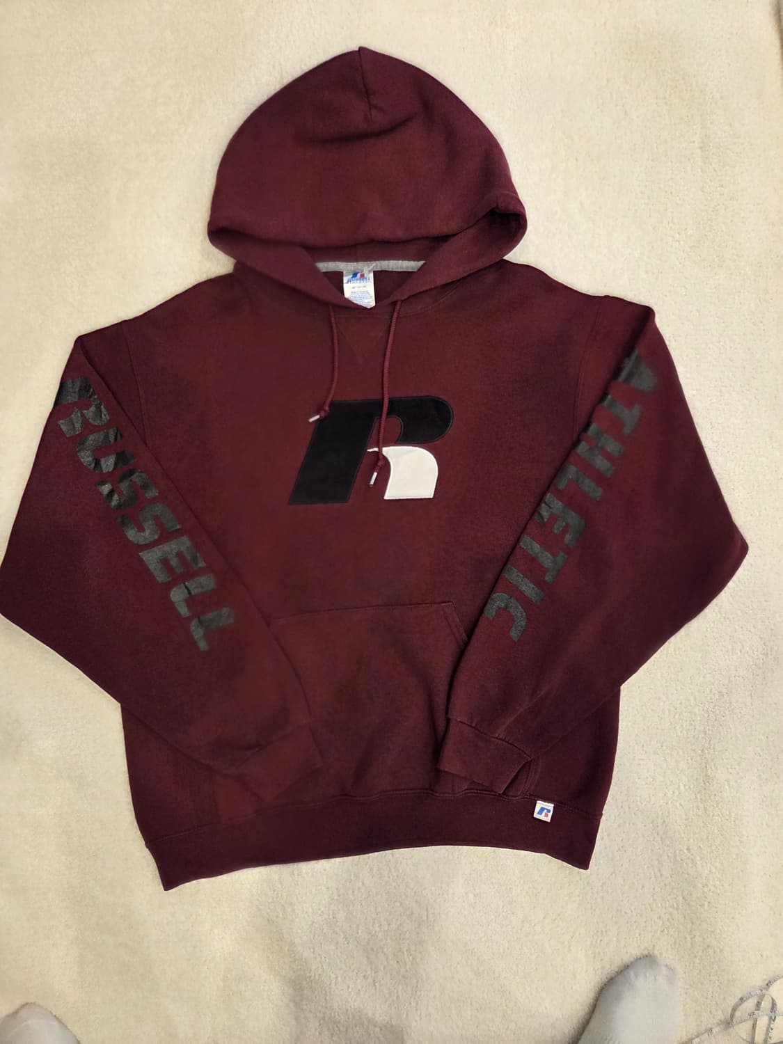 [Rare] 러셀 애슬레틱 슬리브 레터링 헤리티지 후디 상품이미지1