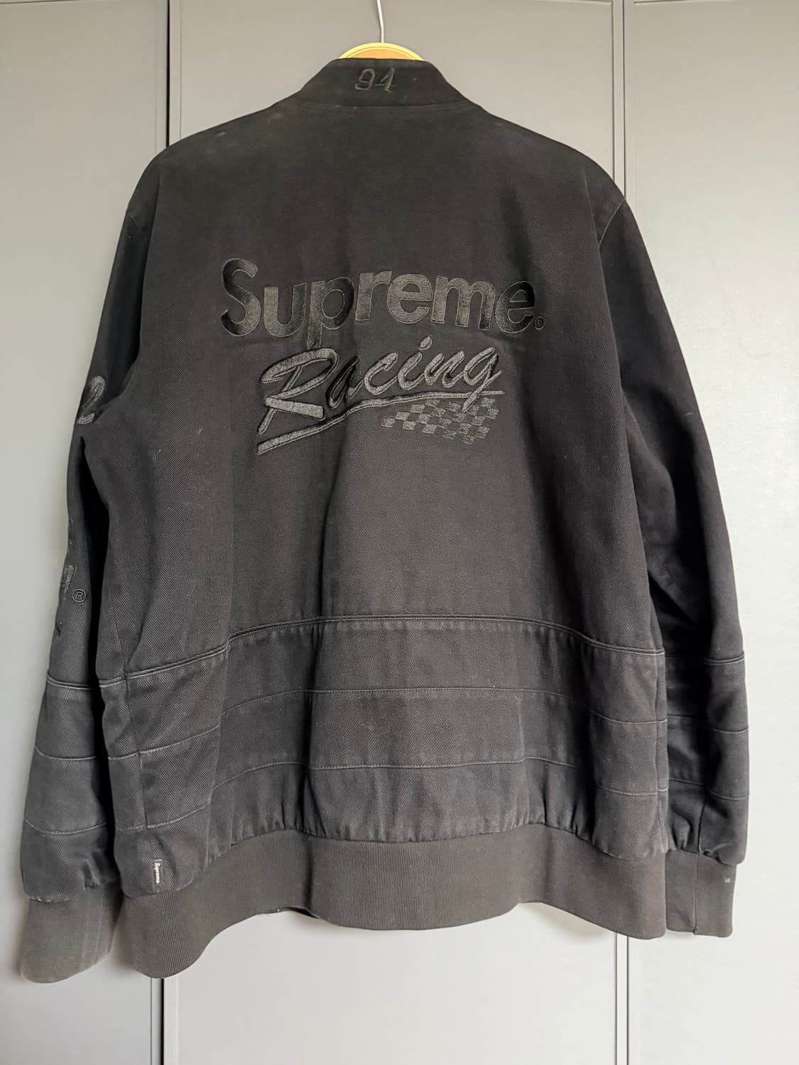(L)슈프림 와이즈 레이싱 자켓 블랙 상품이미지2