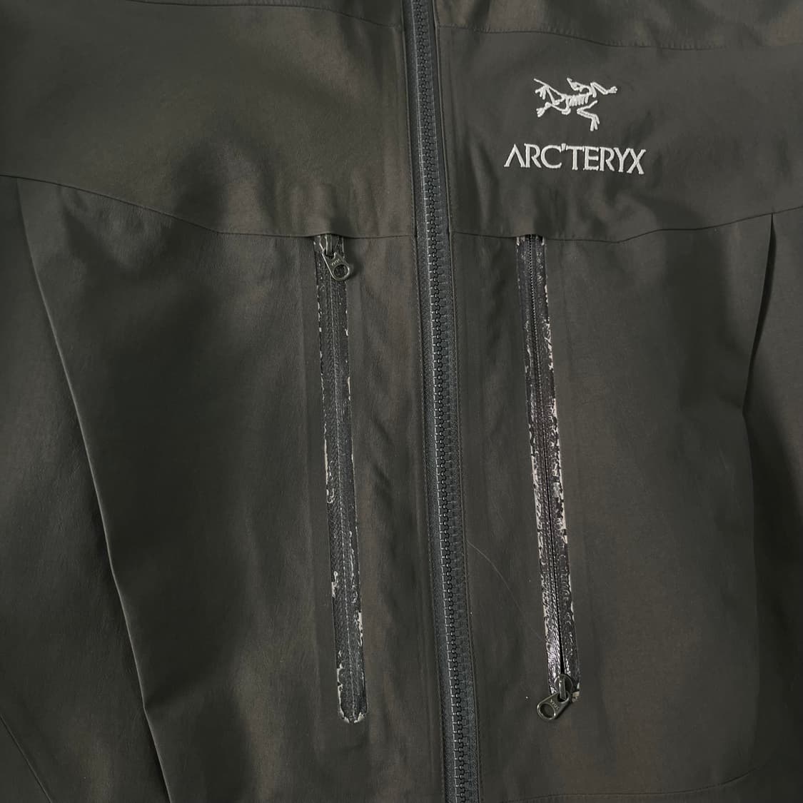 100 아크테릭스 구형 알파 SV 카키 바람막이 자켓 상품이미지4