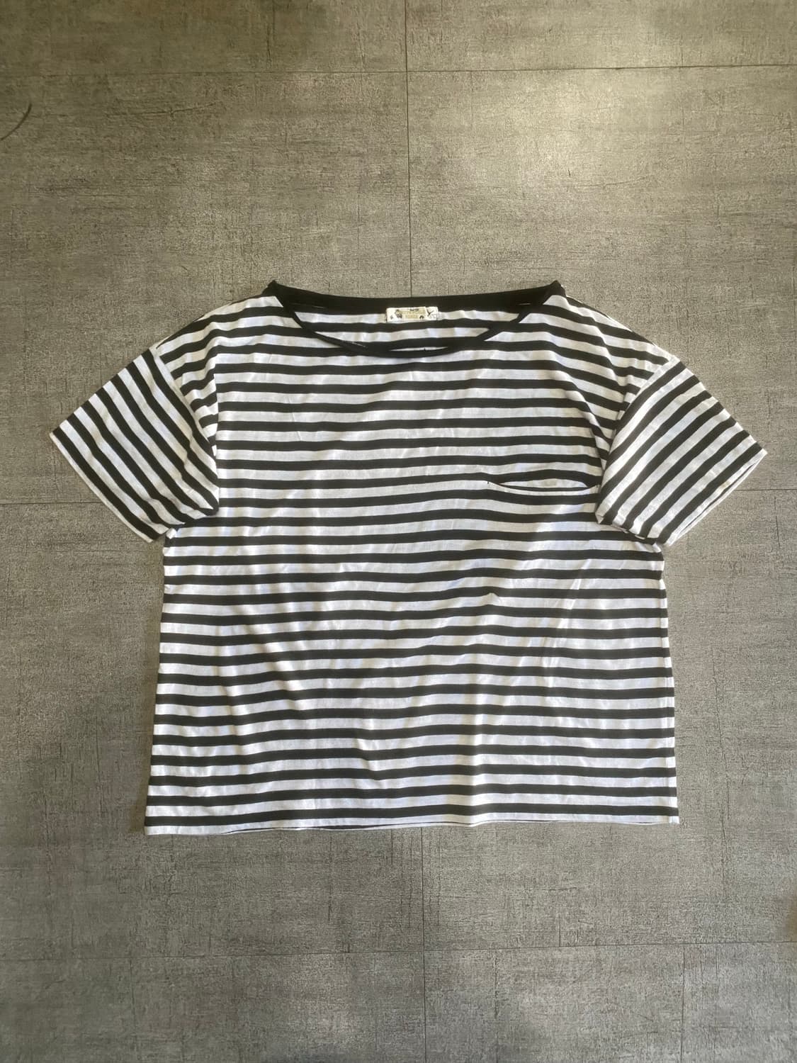 일본빈티지 Honeysochle 올드스쿨아메카지 스트라이프 반팔티셔츠 상품이미지1